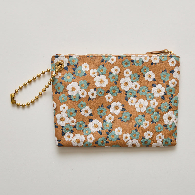 ◆CORRECT限定◆HASHIBAMI【Ha-2502-308 フラワープリント ポーチ】チャイ