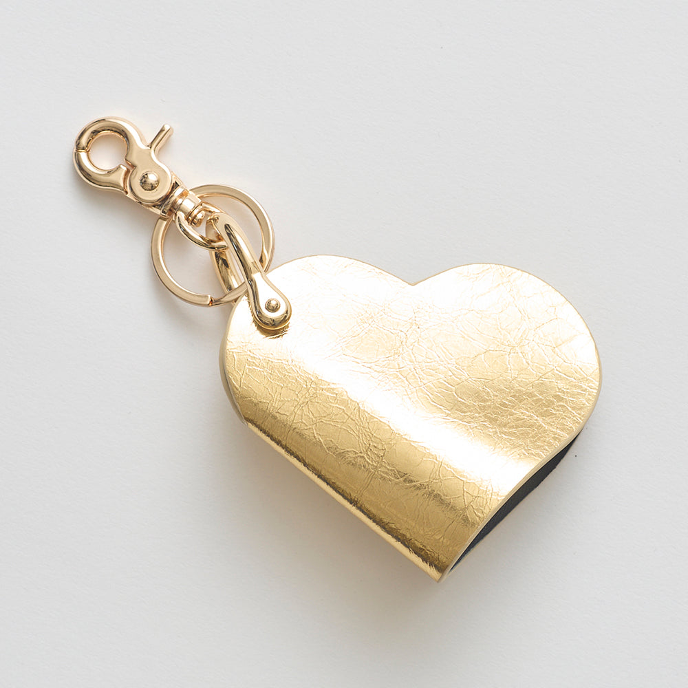 HASHIBAMI 【Ha-2504-070 ハート型 メタリック スマートキーリング