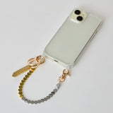 HASHIBAMI【Ha-2504-077 ヘマタイト ハート スマホハンドストラップ】ミックス