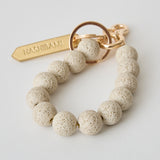 ◆CORRECT限定◆HASHIBAMI【Ha-2504-093 マット 丸玉 スマホハンドストラップ】ベージュ