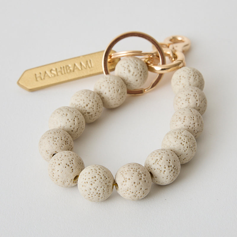 ◆CORRECT限定◆HASHIBAMI【Ha-2504-093 マット 丸玉 スマホハンドストラップ】ベージュ