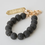 ◆CORRECT限定◆HASHIBAMI【Ha-2504-093 マット 丸玉 スマホハンドストラップ】ブラック