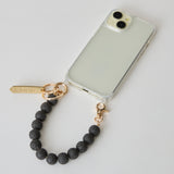 ◆CORRECT限定◆HASHIBAMI【Ha-2504-093 マット 丸玉 スマホハンドストラップ】ブラック