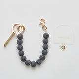 ◆CORRECT限定◆HASHIBAMI【Ha-2504-093 マット 丸玉 スマホハンドストラップ】ブラック