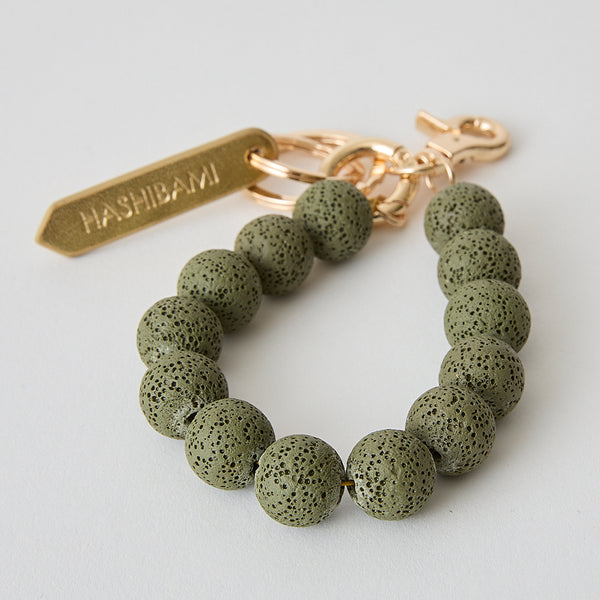 ◆CORRECT限定◆HASHIBAMI【Ha-2504-093 マット 丸玉 スマホハンドストラップ】カーキ