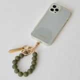 ◆CORRECT限定◆HASHIBAMI【Ha-2504-093 マット 丸玉 スマホハンドストラップ】カーキ