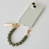 ◆CORRECT限定◆HASHIBAMI【Ha-2504-093 マット 丸玉 スマホハンドストラップ】カーキ