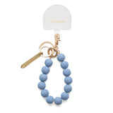 ◆CORRECT限定◆HASHIBAMI【Ha-2504-093 マット 丸玉 スマホハンドストラップ】ペールブルー