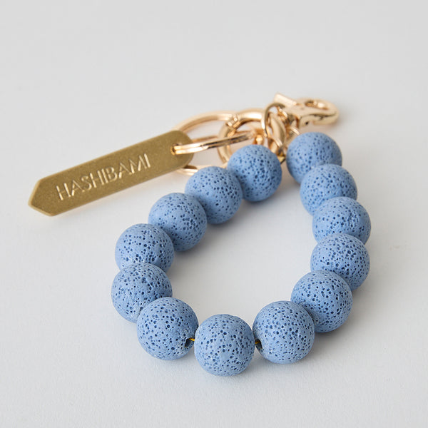 ◆CORRECT限定◆HASHIBAMI【Ha-2504-093 マット 丸玉 スマホハンドストラップ】ペールブルー