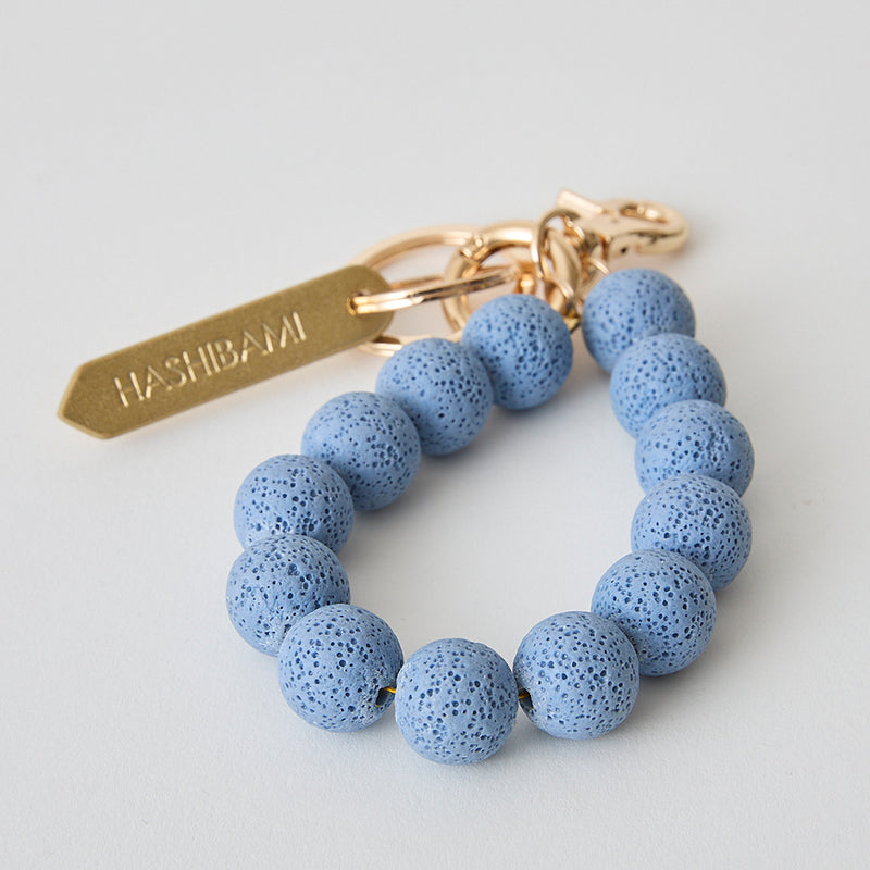 ◆CORRECT限定◆HASHIBAMI【Ha-2504-093 マット 丸玉 スマホハンドストラップ】ペールブルー