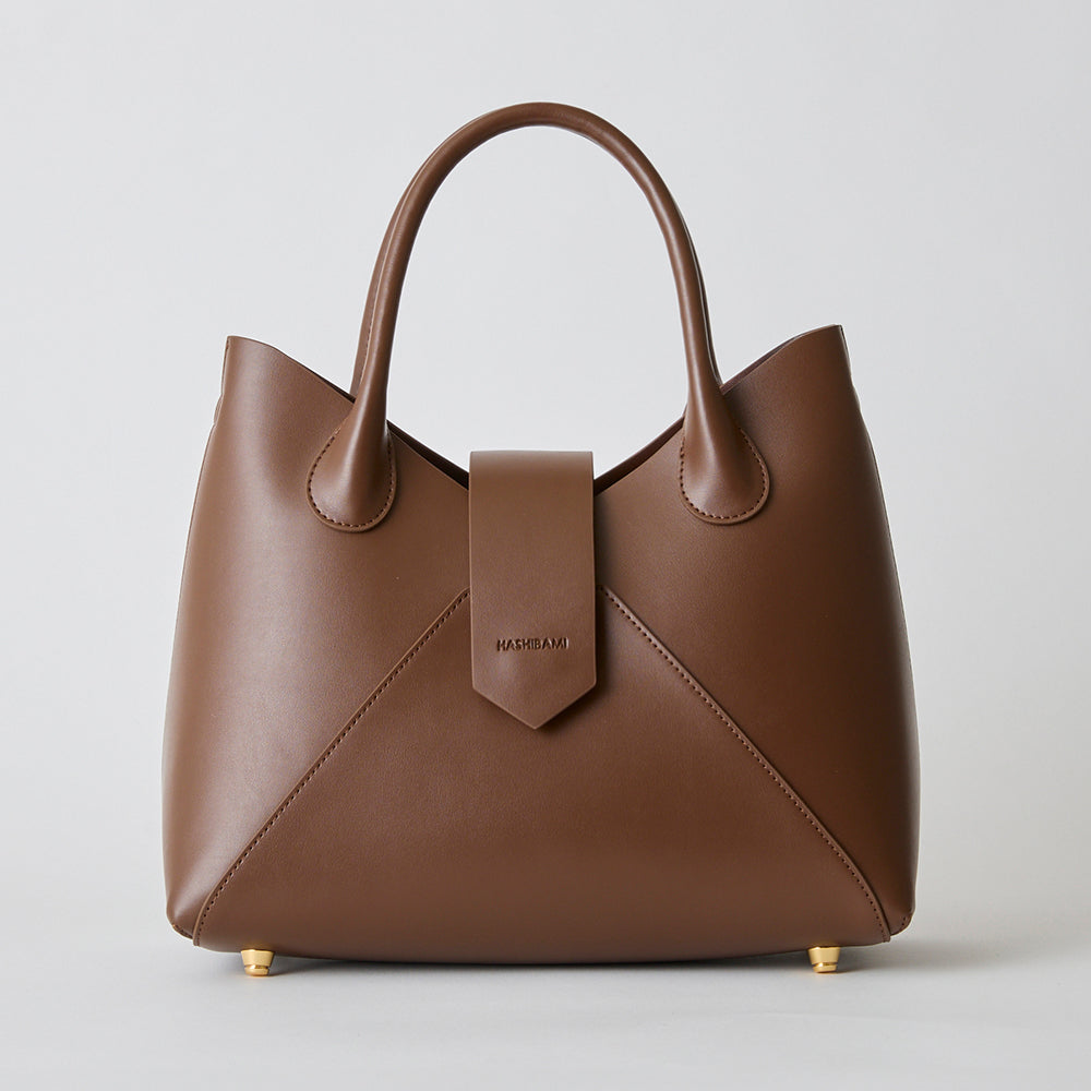 HASHIBAMI【Ha-2504-100 フェズ ハンドバッグ】ダークブラウン