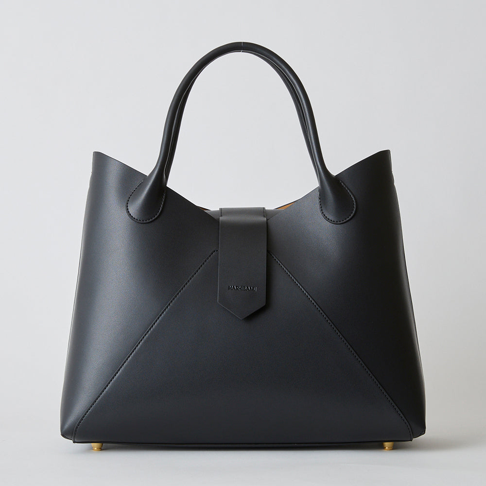 HASHIBAMI【Ha-2504-101 フェズ ヨコナガ A4バッグ】ブラック