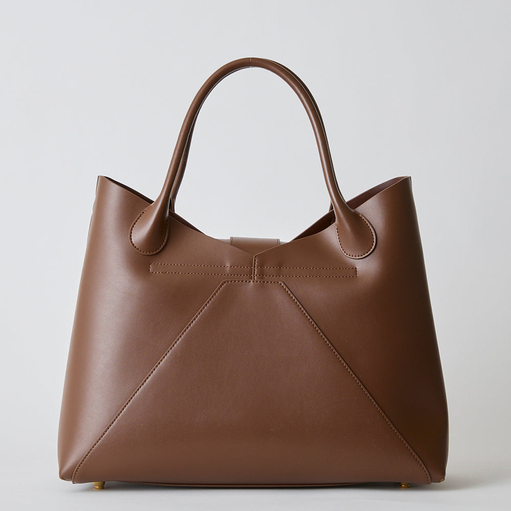 HASHIBAMI【Ha-2504-101 フェズ ヨコナガ A4バッグ】ダークブラウン