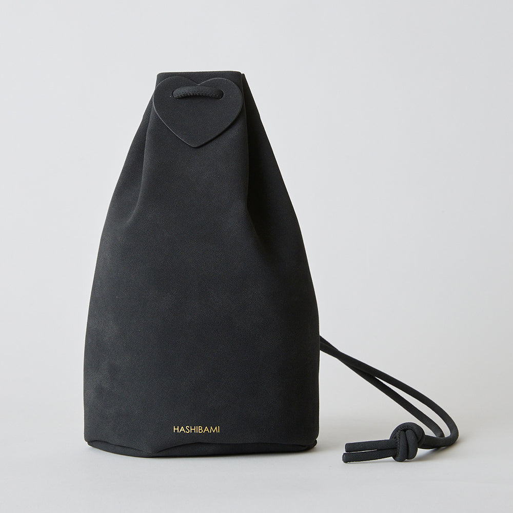 HASHIBAMI【Ha-2504-104 スエード ボンサック ポシェット】 ブラック