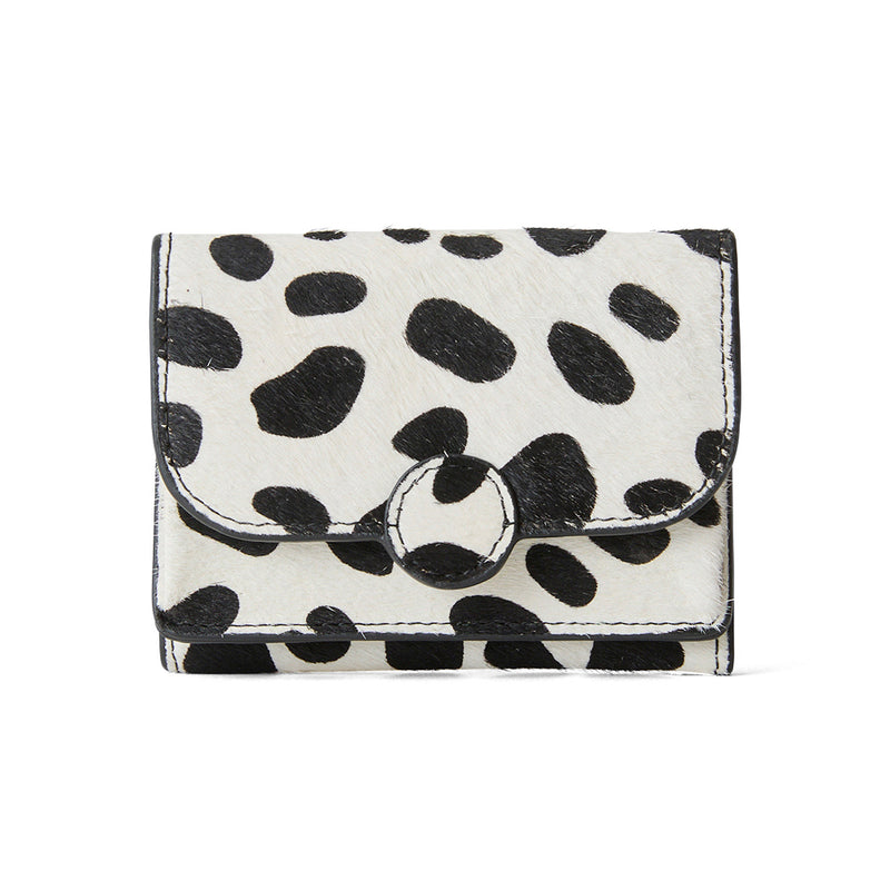 ◆CORRECT限定◆HASHIBAMI【Ha-2504-107 カウヘア― 三つ折り財布】ダルメシアン