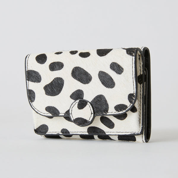 ◆CORRECT限定◆HASHIBAMI【Ha-2504-107 カウヘア― 三つ折り財布】ダルメシアン