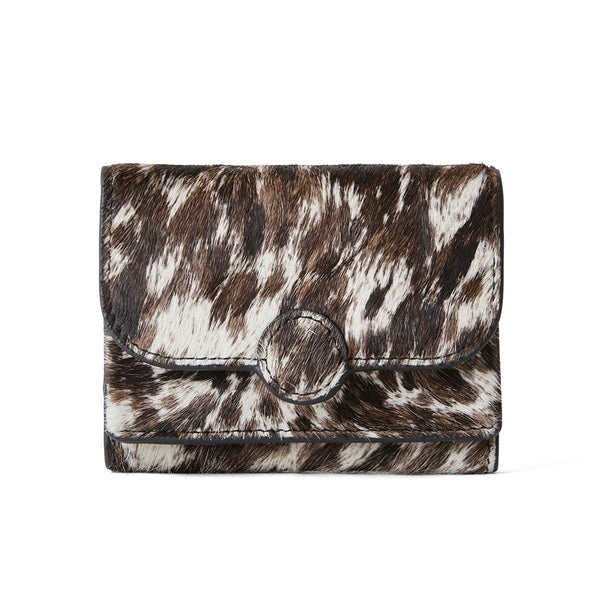 ◆CORRECT限定◆HASHIBAMI【Ha-2504-107 カウヘア― 三つ折り財布】セピア