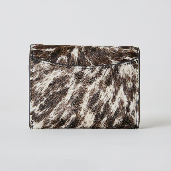 ◆CORRECT限定◆HASHIBAMI【Ha-2504-107 カウヘア― 三つ折り財布】セピア