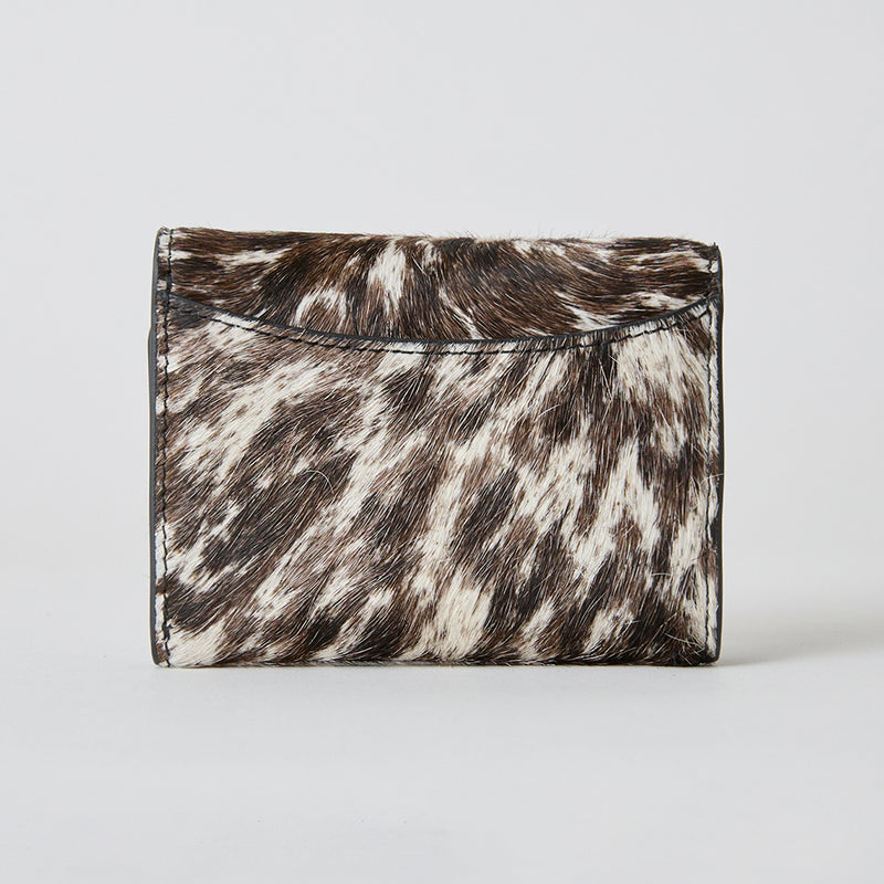 ◆CORRECT限定◆HASHIBAMI【Ha-2504-107 カウヘア― 三つ折り財布】セピア