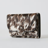 ◆CORRECT限定◆HASHIBAMI【Ha-2504-107 カウヘア― 三つ折り財布】セピア