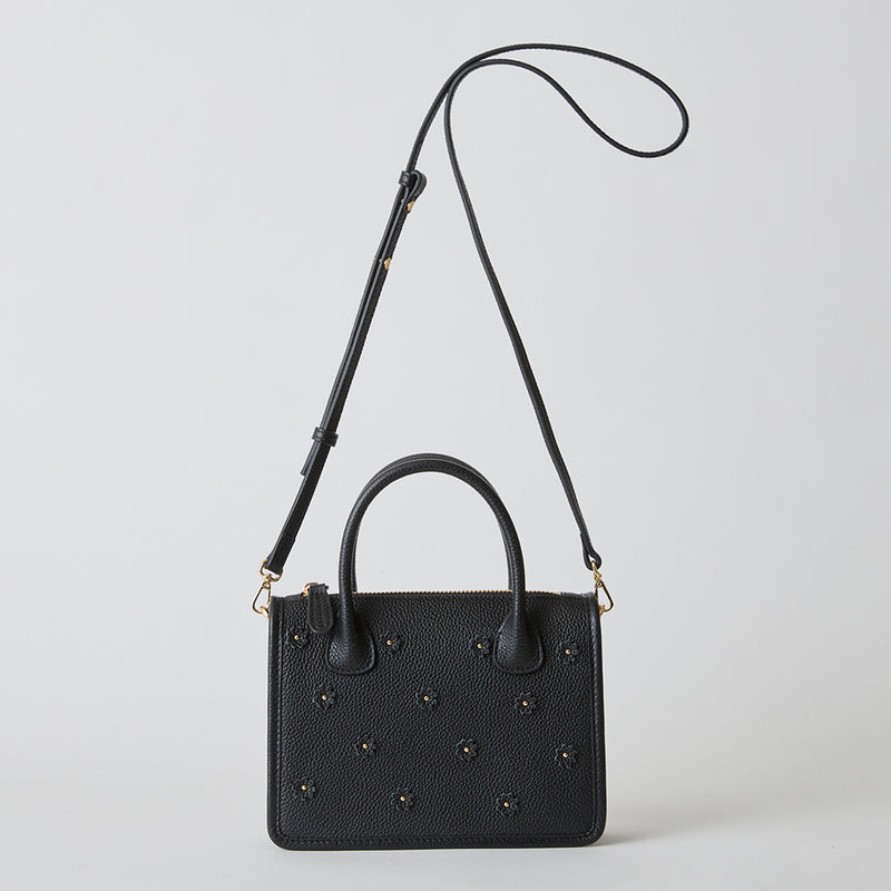 ◆CORRECT限定◆HASHIBAMI【Ha-2504-112 スモールフラワー ポシェット】ブラック