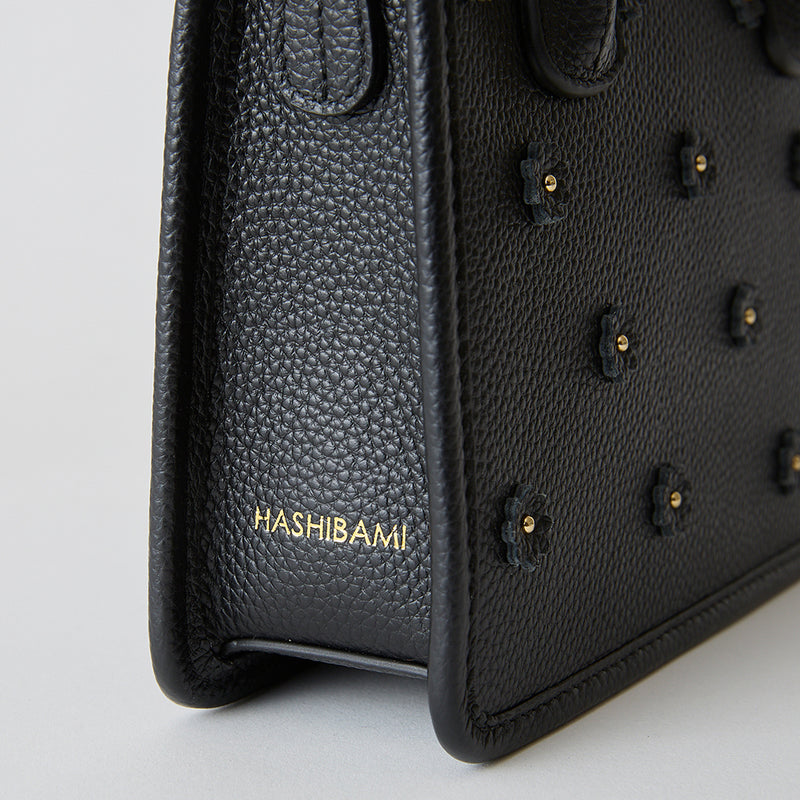◆CORRECT限定◆HASHIBAMI【Ha-2504-112 スモールフラワー ポシェット】ブラック