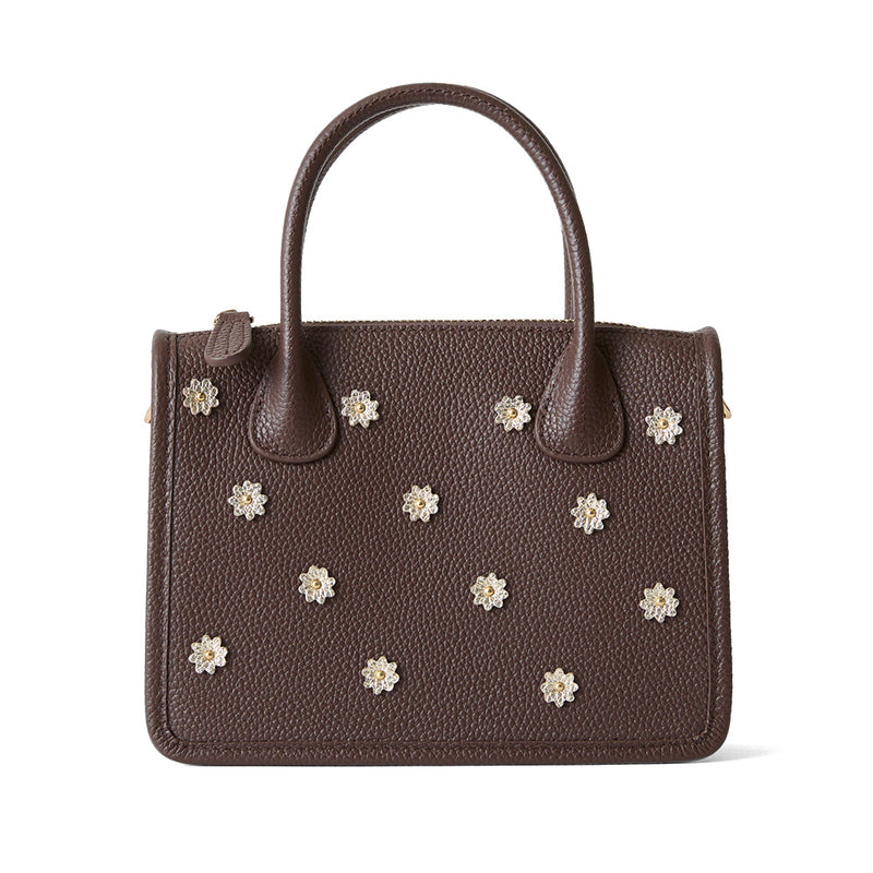 ◆CORRECT限定◆HASHIBAMI【Ha-2504-112 スモールフラワー ポシェット】ダークブラウン