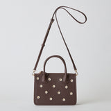 ◆CORRECT限定◆HASHIBAMI【Ha-2504-112 スモールフラワー ポシェット】ダークブラウン