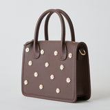 ◆CORRECT限定◆HASHIBAMI【Ha-2504-112 スモールフラワー ポシェット】ダークブラウン