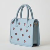 ◆CORRECT限定◆HASHIBAMI【Ha-2504-112 スモールフラワー ポシェット】ペールブルー