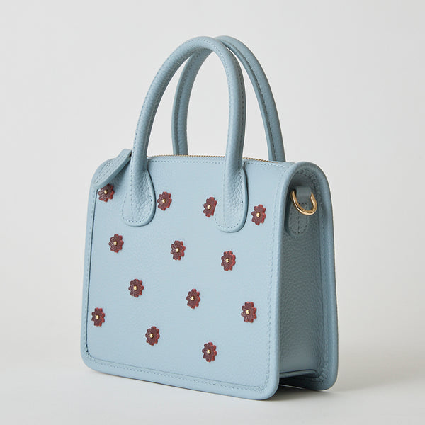 ◆CORRECT限定◆HASHIBAMI【Ha-2504-112 スモールフラワー ポシェット】ペールブルー