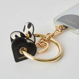 ◆CORRECT限定◆HASHIBAMI【Ha-2504-114 ハートクッション カウヘア― スマホリング】ダルメシアン