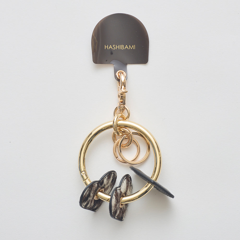 HASHIBAMI【Ha-2504-114 ハートクッション カウヘア― スマホリング