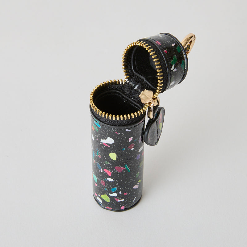 ◆CORRECT限定◆HASHIBAMI【Ha-2504-115 グリント ZIP リップチャーム】ブラックミックス