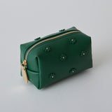 ◆CORRECT限定◆HASHIBAMI【Ha-2506-004 スモールフラワー ポーチ】ボトルグリーン