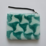 ◆CORRECT限定◆HASHIBAMI【Ha-2506-801 柄ムートン ポーチ】グリーン