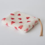 ◆CORRECT限定◆HASHIBAMI【Ha-2506-801 柄ムートン ポーチ】ホワイト