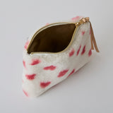 ◆CORRECT限定◆HASHIBAMI【Ha-2506-801 柄ムートン ポーチ】ホワイト