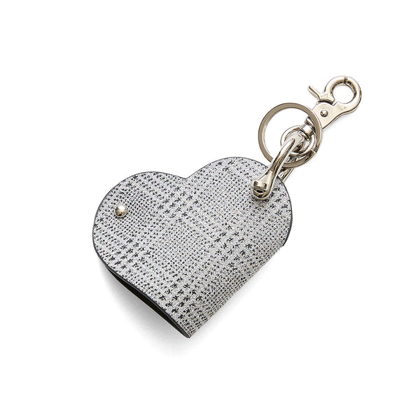 HASHIBAMI 【Ha-2506-804 ハート型 チェック柄 スマートキーリング】グレー