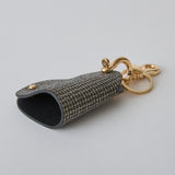 HASHIBAMI 【Ha-2506-804 ハート型 チェック柄 スマートキーリング】ブラック