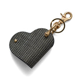 HASHIBAMI 【Ha-2506-804 ハート型 チェック柄 スマートキーリング】ブラック