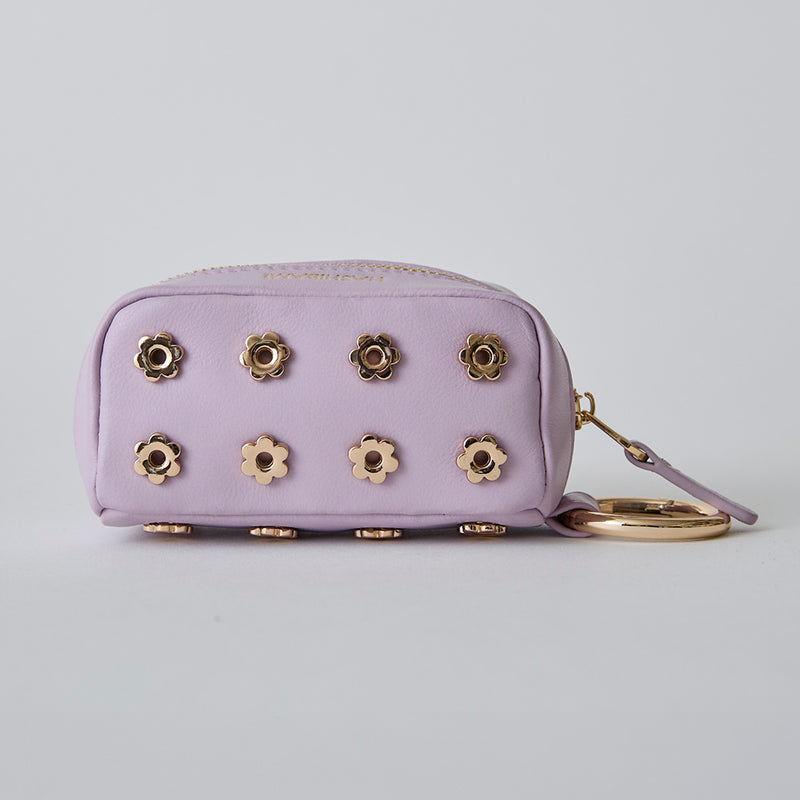 ◆CORRECT限定◆HASHIBAMI【Ha-2506-810 フラワーハトメ キーリング付き ポーチ】ラベンダー