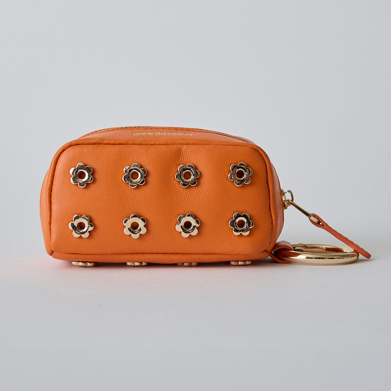 ◆CORRECT限定◆HASHIBAMI【Ha-2506-810 フラワーハトメ キーリング付き ポーチ】オレンジ