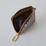 ◆CORRECT限定◆HASHIBAMI【Ha-2506-811 チェック柄 ハーフジップウォレット】チェリー