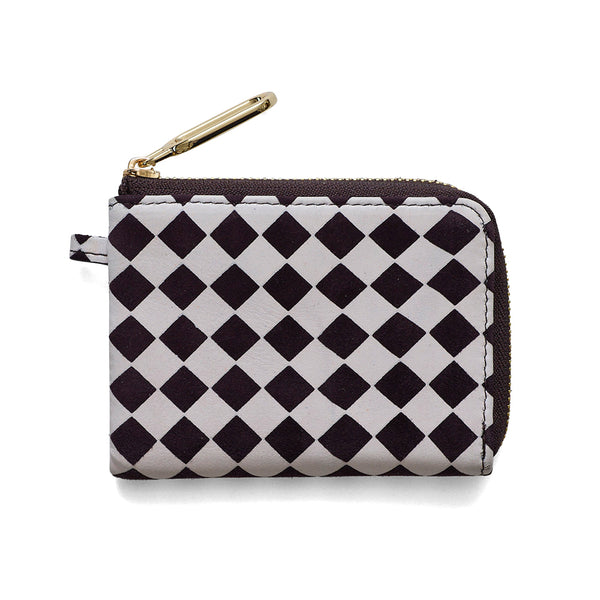 ◆CORRECT限定◆HASHIBAMI【Ha-2506-811 チェック柄 ハーフジップウォレット】チェリー