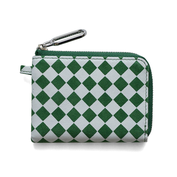 ◆CORRECT限定◆HASHIBAMI【Ha-2506-811 チェック柄 ハーフジップウォレット】グリーン