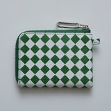 ◆CORRECT限定◆HASHIBAMI【Ha-2506-811 チェック柄 ハーフジップウォレット】グリーン