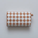 ◆CORRECT限定◆HASHIBAMI【Ha-2506-812 チェック柄 アクセサリーポーチ】ベージュ