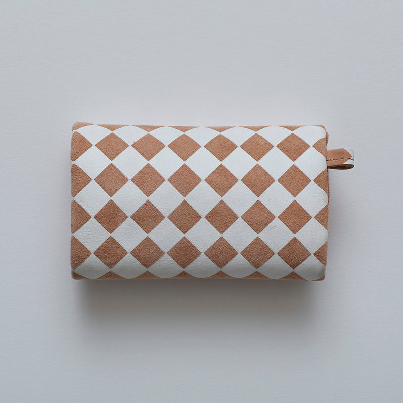 ◆CORRECT限定◆HASHIBAMI【Ha-2506-812 チェック柄 アクセサリーポーチ】ベージュ