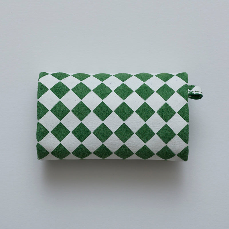 ◆CORRECT限定◆HASHIBAMI【Ha-2506-812 チェック柄 アクセサリーポーチ】グリーン